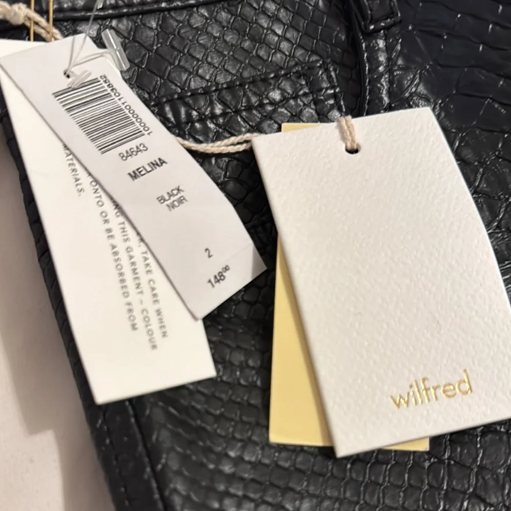 Black Snakeskin Pattern Pants - Picture 3 of 5